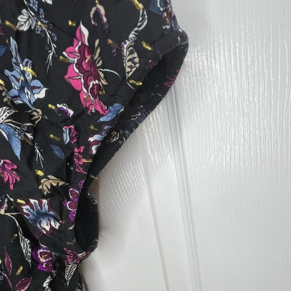 Like New! Lane Bryant Bubble-Sleeve Tie-Neck Tiered Midi Dress, Size 24 - Picture 7 of 9